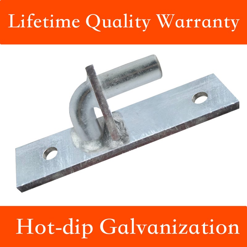 Jikacok Wall Mount Gate Hinge, Sturdy Fence Gate Hinges Fence Post Chain Link Gate Hinge. 2 Pack Sturdy Wall Mount Gate Hinges with 5/8 Hinge Pin - Image 4